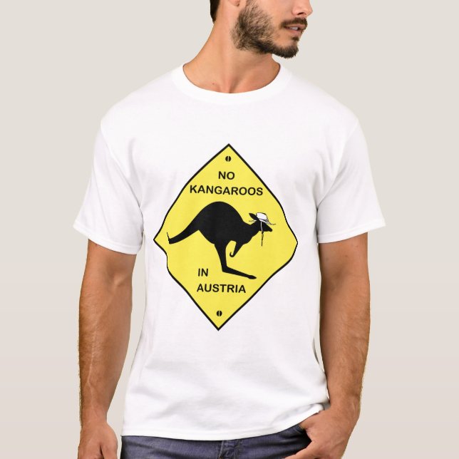 Inga kängurur i Österrike! T-shirt (Framsida)