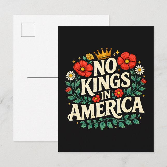 Inga Kings Amerika Meddelande Vykort (Fram/baksida)
