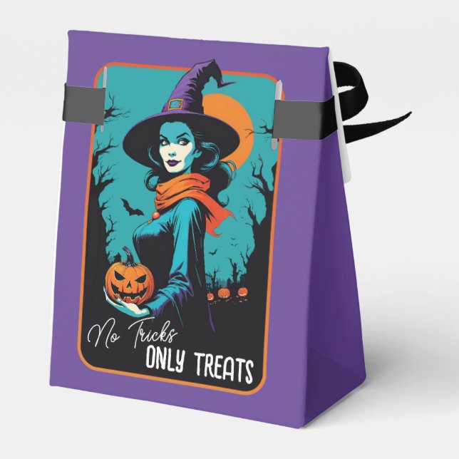 Inga knep - bara treter! Halloween fest Box Presentaskar (Baksidan Sidan)