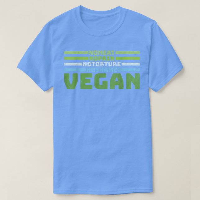 Inga Kött, inga Shame Vegan Plant-based Diet Veget T Shirt (Design framsida)