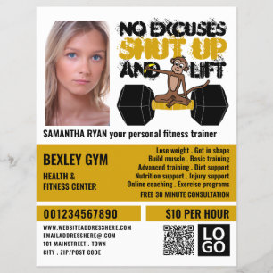Inga kuggapor, Personlig tränare, Gym Advert Reklamblad