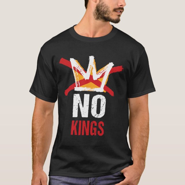 Inga Kung i Amerika sedan 1776 Anti Monarchy Oliga T Shirt (Framsida)