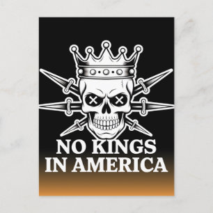 Inga Kung i Amerika Skull och Swords Vykort