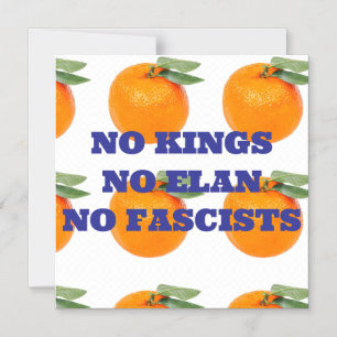 INGA KUNG INGA ELAN-MAGNET FÖR FASCISTISKA FASCIST MAGNETISK INBJUDNINGSKORT