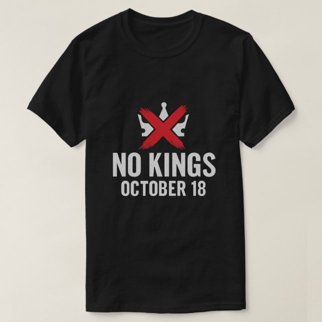 Inga kungar 18 oktober No Kings Day Grafik T Shirt (Design framsida)