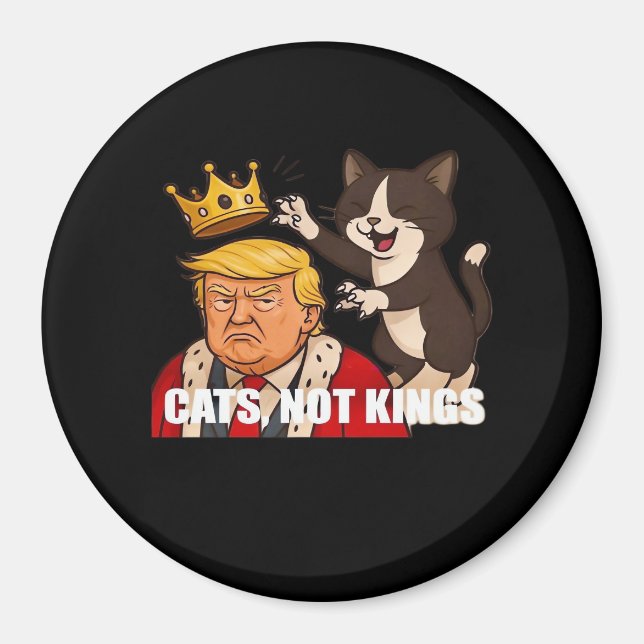 Inga kungar anti-katter Rolig klassisk stil Magnet (Framsidan)