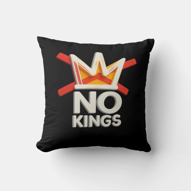 Inga kungar Anti Minimal ren design Kudde (Framsida)