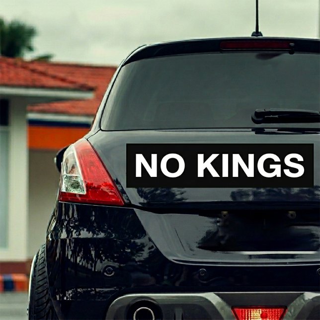 Inga kungar bildekal (No Kings Bumper Sticker)