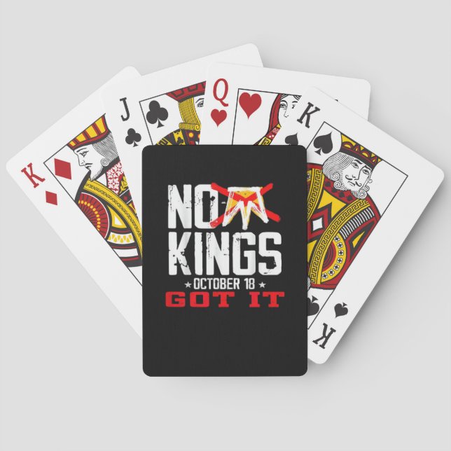 Inga kungar Det klassiska minimala designen Casinokort (Baksidan)