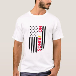 Inga kungar – djärv minimalistisk typografi kronde t shirt