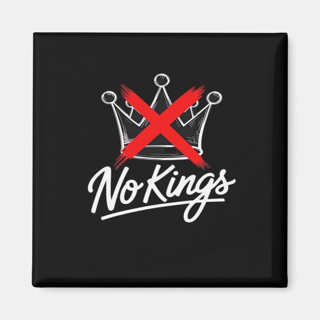Inga kungar Enkel krona konstnärlig design Magnet (Framsidan)