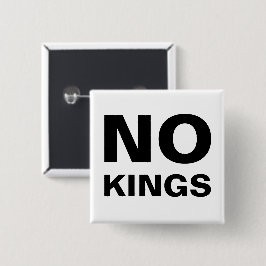 Inga kungar fet typografi protest knapp