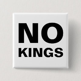 Inga kungar fet typografi protest knapp