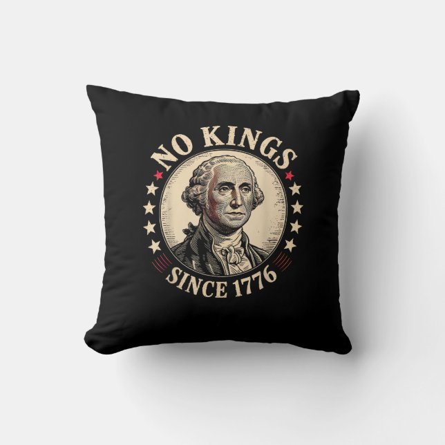 Inga kungar i Amerika 1776 Frihet Retro Klassiker Kudde (Framsida)