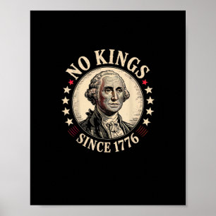 Inga kungar i Amerika 1776 Frihet Retro Klassiker Poster