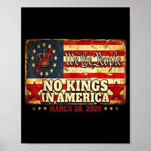 Inga kungar i amerika 28 mars 2026 ingen kunga dag poster