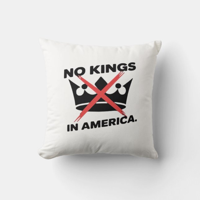 Inga kungar i Amerika Anti Essential Retro stil Kudde (Framsida)