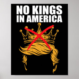 Inga kungar i Amerika Anti-is patriotisk aktivist Poster