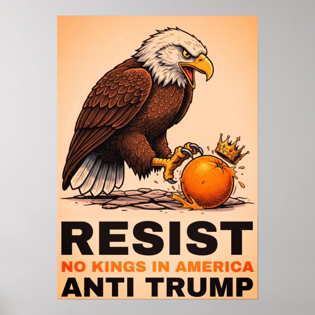 Inga kungar i Amerika Anti-Trump Poster (Framsidan)