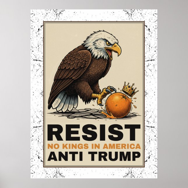 Inga kungar i Amerika Anti-Trump Poster (Framsidan)