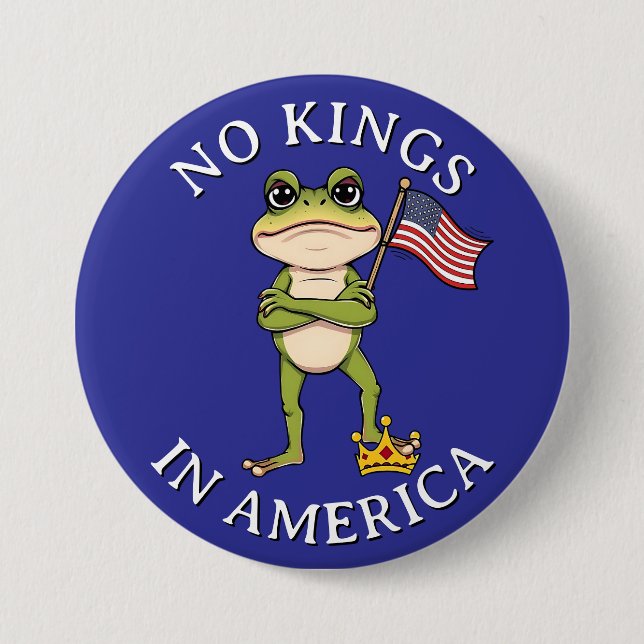 Inga kungar i Amerika Anti-Trump-protest Stor Knapp (Framsida)