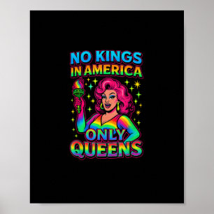 Inga kungar i Amerika, bara drottningar Roligt HBT Poster