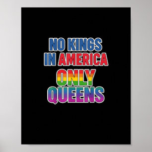 Inga kungar i Amerika, bara drottningar Roligt HBT Poster