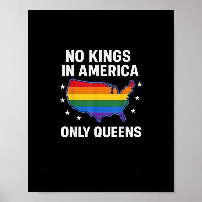 Inga kungar i Amerika, bara drottningar. Roligt, q Poster (Framsidan)