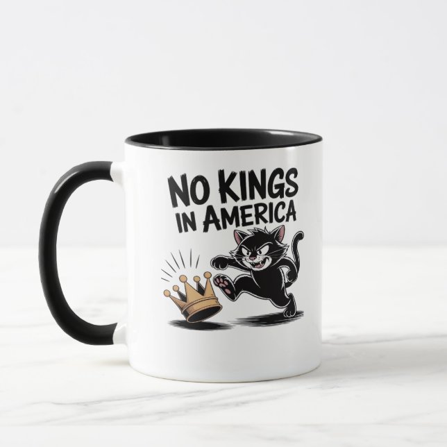 Inga kungar i Amerika Classic Bold Casual Mugg (Vänster)