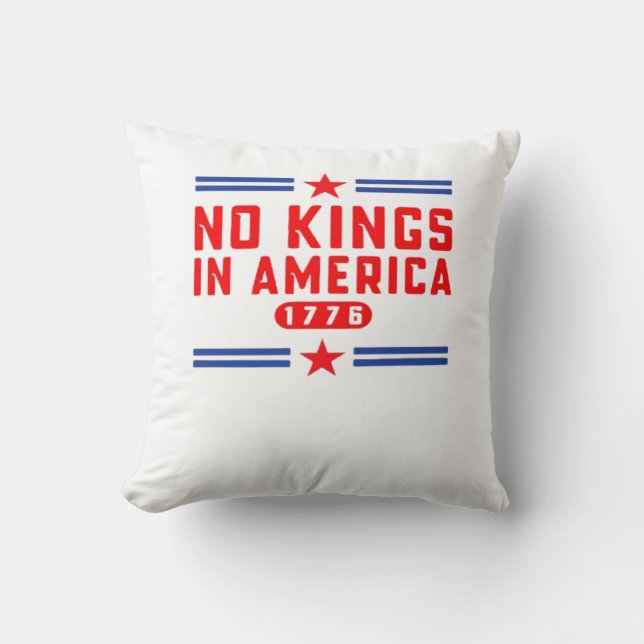 Inga kungar i Amerika Classic Minimal Ren Kudde (Framsida)
