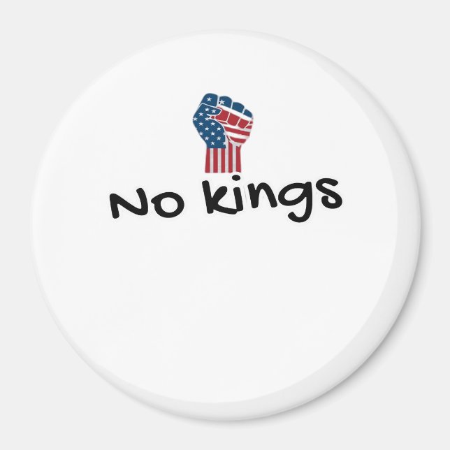 Inga kungar i Amerika Classic Minimal Ren Magnet (Framsidan)