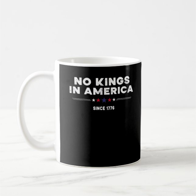 Inga kungar i Amerika Doge Klassisk Trendig Grafis Kaffemugg (Vänster)