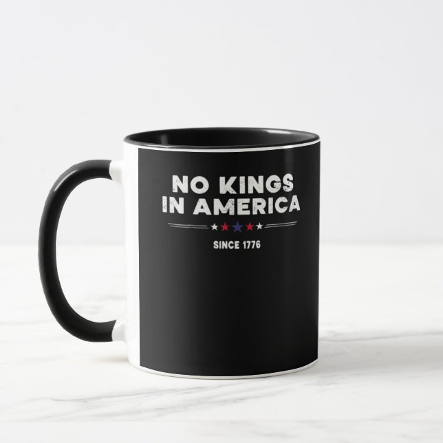 Inga kungar i Amerika Doge Klassisk Trendig Grafis Mugg (Vänster)