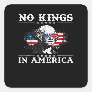 Inga kungar i Amerika Doge Klassiskt roligt meme Fyrkantigt Klistermärke