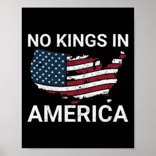 Inga kungar i Amerika Dumpa Trump Inga auktoritäre Poster