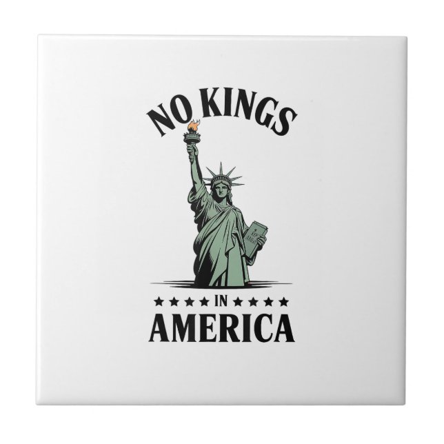 Inga kungar i Amerika Frihetsgudinnan Kakelplatta (Framsidan)