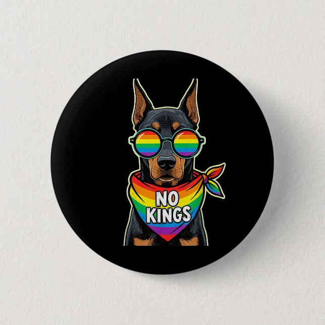 Inga kungar i Amerika Hund Dobermann Knapp (Framsida)