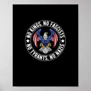 Inga kungar i Amerika Inga fascister Vi folket Pol Poster