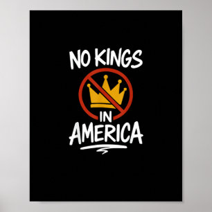 Inga kungar i Amerika ingen krona minimal ren Poster