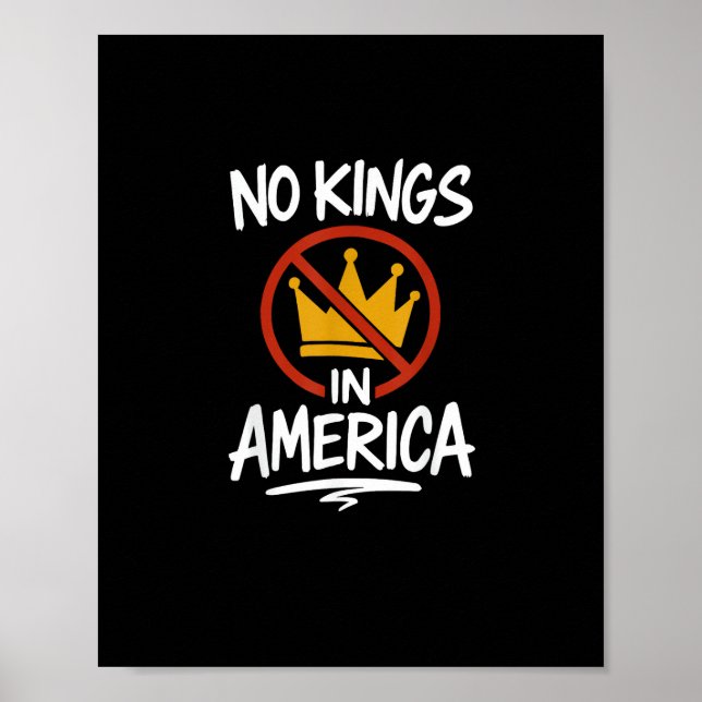 Inga kungar i Amerika ingen krona minimal ren Poster (Framsidan)