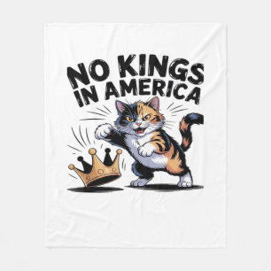 Inga kungar i Amerika Klassisk Enkel Ren Fleecefilt