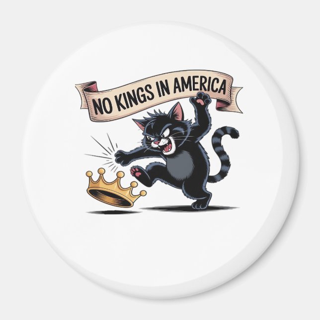 Inga kungar i Amerika Klassisk kreativ stil Magnet (Framsidan)