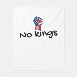 Inga kungar i Amerika Klassisk Minimal Ren Fleecefilt
