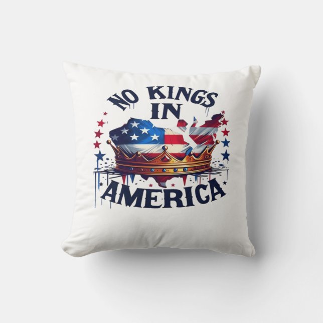 Inga kungar i Amerika Klassisk Retro Cool Kudde (Framsida)