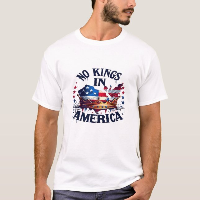 Inga kungar i Amerika Klassisk Retro Cool T Shirt (Framsida)