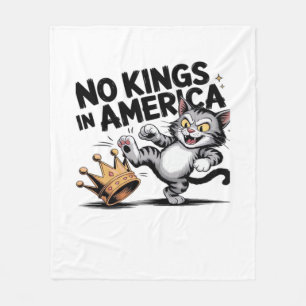 Inga kungar i Amerika Klassisk Retro-grafik Fleecefilt