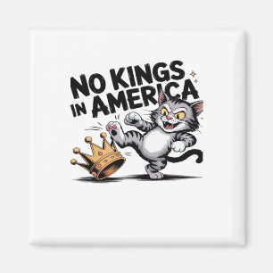 Inga kungar i Amerika Klassisk Retro Grafik Magnet