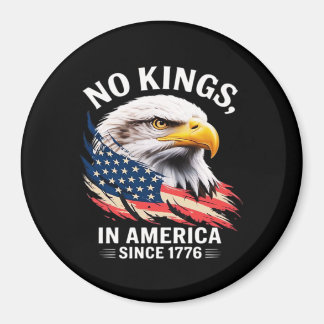 Inga kungar i Amerika Klassisk Retro Grafisk Desig Magnet