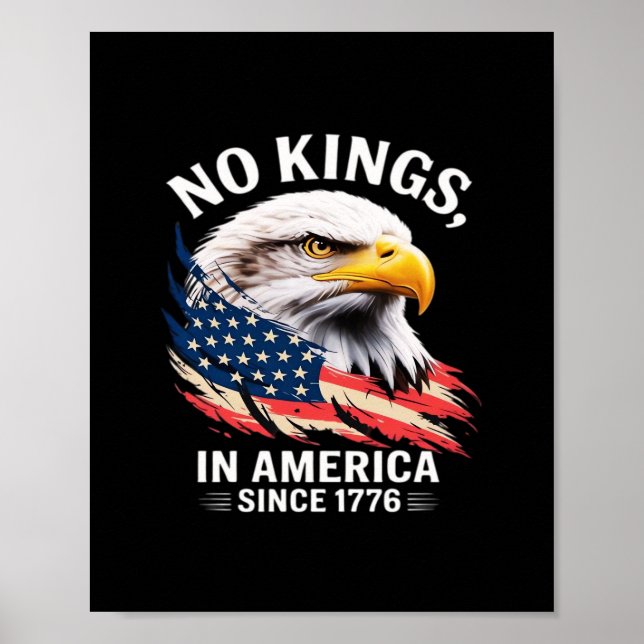 Inga kungar i Amerika Klassisk Retro Grafisk Desig Poster (Framsidan)