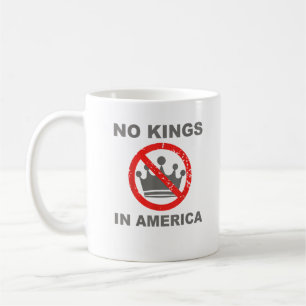 Inga kungar i Amerika Patriotisk Casual Kaffemugg